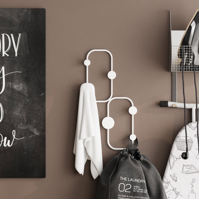 Wallity Ladybug-B Gancho de pared metálico blanco